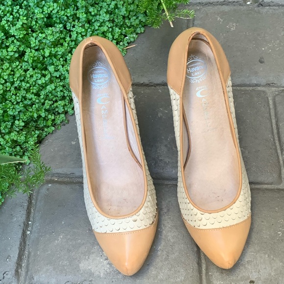 JEFFREY CAMPBELL Perforated Leather Platform Sz. 9 - Picture 1 of 8